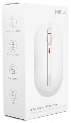 Мышь Xiaomi MIIIW Wireless Mouse Silent MWMM01 White фото 5