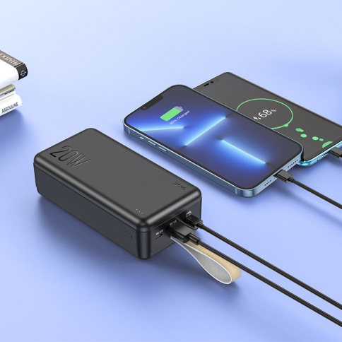 Power Bank Hoco J87B Tacker PD20W+QC3.0 power bank(30000mAh) black фото 2
