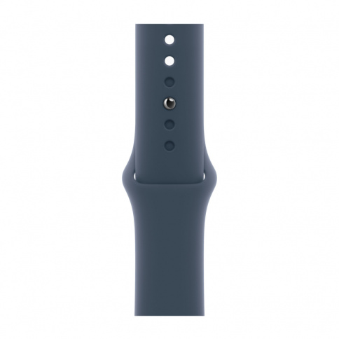 Apple Watch SE 2023 GPS 40mm  Silver Aluminum Case with Storm Blue Sport Band (M/L MRE23) фото 3